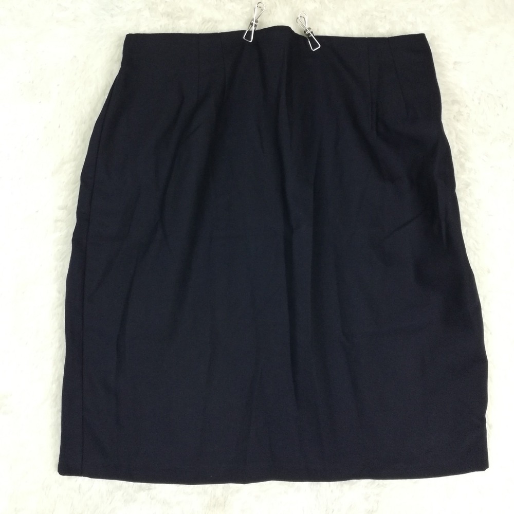 The Villager Liz Claiborne Womens Skirt‎ Above Knee Navy Blue Signature Plus 24W